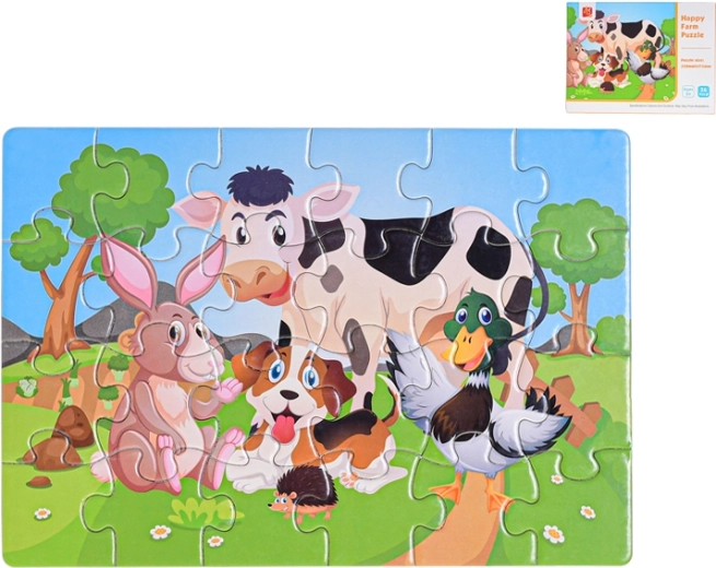Gyermek állatos puzzle, 24 darabos