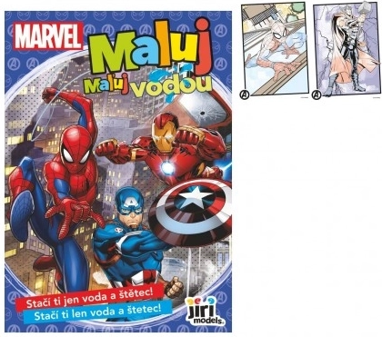 Vízfestős színező A5 MARVEL 15 × 21 cm