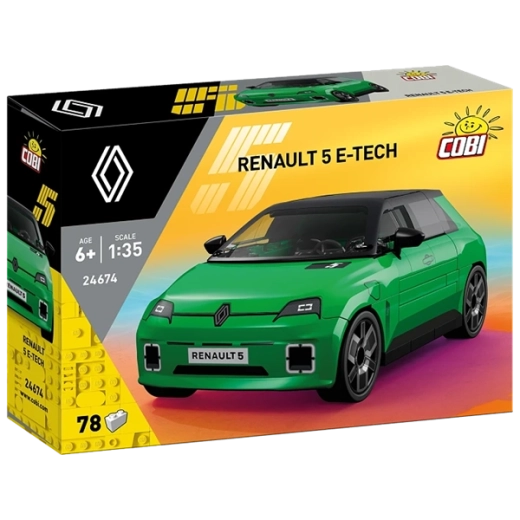 Az ikonikus Renault 5 kockákból készült modellként