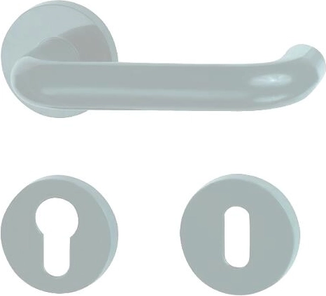 Beltéri ajtókilincs címes alátéttel, fehér műanyag