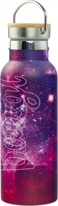 Galaxy 500 ml termosz bambusz fedéllel