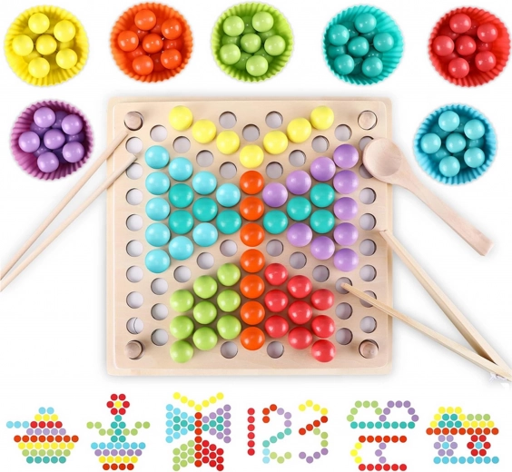 Woopie Színes Gömbök Montessori mozaik és szortírozó