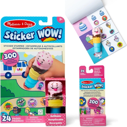 Sticker Wow fagylalt tölcsérben kreatív matricakészlet Melissa & Doug