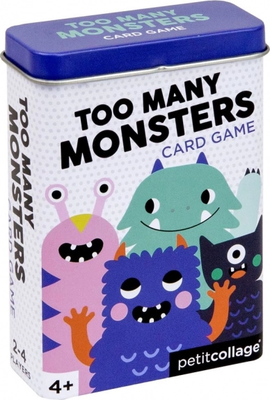 Too Many Monsters kártyajáték fémdobozban a Petit Collage-tól
