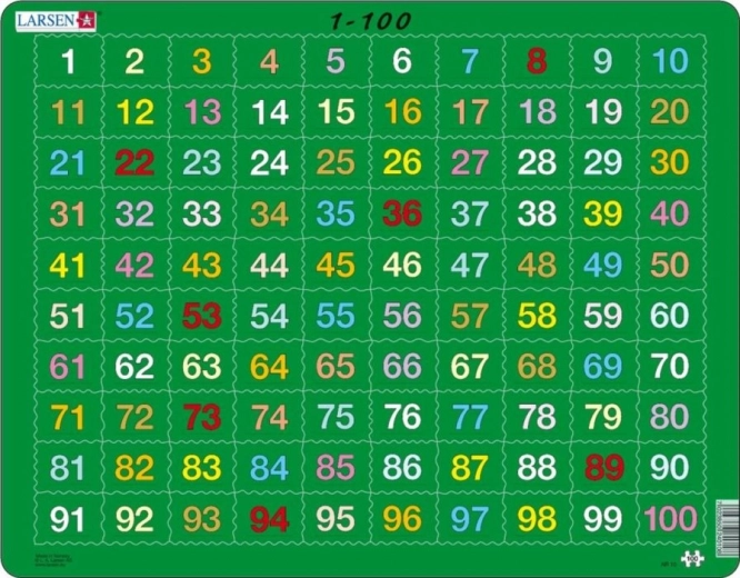 Larsen oktatási puzzle Számolás 100-ig