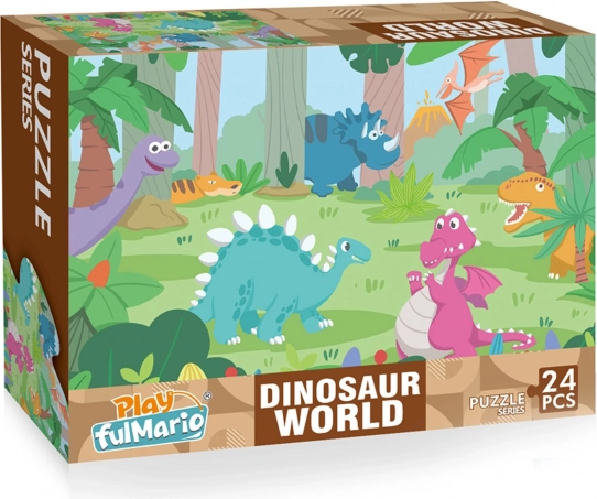 gyerek dinoszauruszos puzzle 24 darab 50 × 34 cm