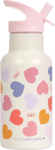 A Little Lovely Company rozsdamentes acél ivópalack 350 ml – szívek