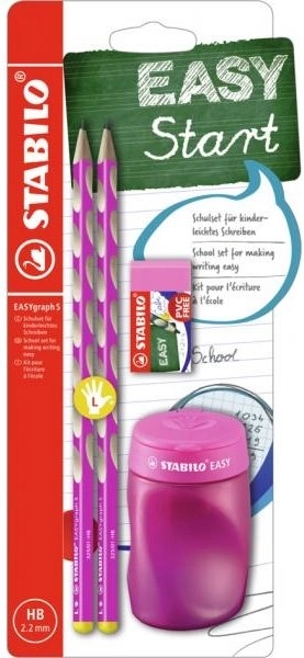Stabilo EASYgraph iskolai szett balkezeseknek, rózsaszín