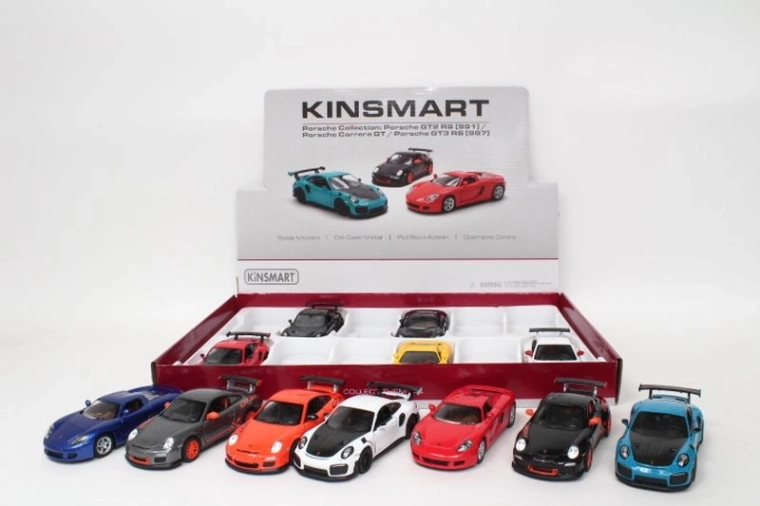 Porsche fém autómodell 13 cm, nyitható ajtókkal és pull-back (hátrahúzós) meghajtással