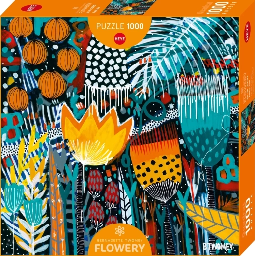 HEYE Flowery négyzet alakú puzzle: Trópusi napfény, 1000 darabos