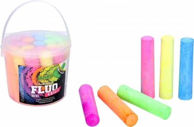 Fluoreszkáló járdakréták 20 db