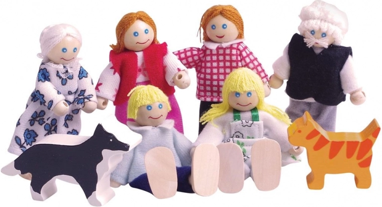 Bigjigs Toys házikó családi szett