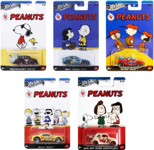Fém kisautó HOT WHEELS Silver Series 75 Years PEANUTS
