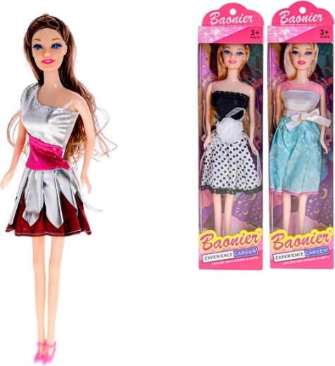 Ízületes divatbaba 29 cm ajándékdobozban