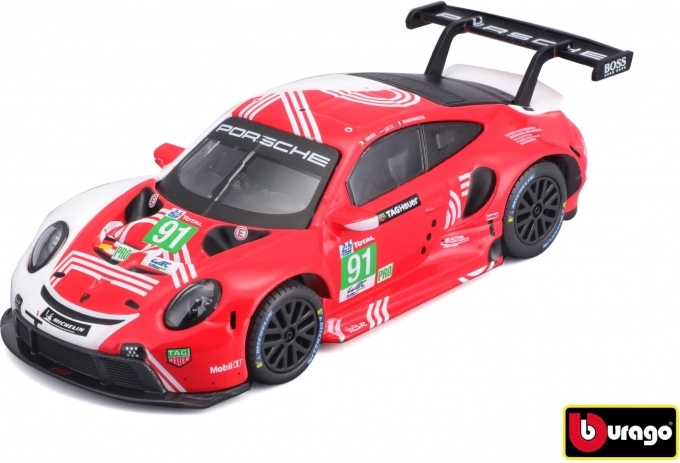Fém modell Bburago Porsche 911 RSR LM 2020 1:43 dekoratív dobozban