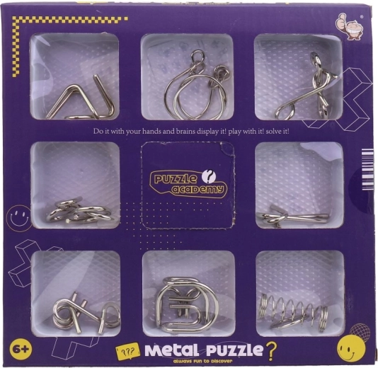Fém fejtörők – 8 darabos készlet