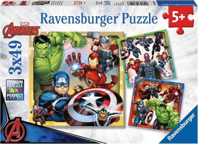 Puzzle Ravensburger Marvel Avengers 3x49 db