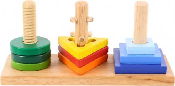Fa oktató formabedobó Bigjigs Toys – tedd rá és fordítsd el