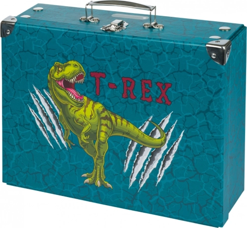 Összecsukható iskolai kisbőrönd T‑REX fémveretekkel