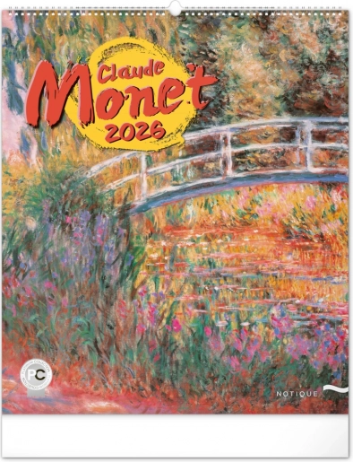 Fali naptár Claude Monet 2026