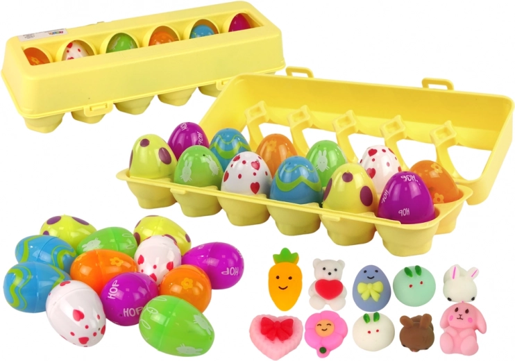 Húsvéti squishy tojások – 12 darabos készlet