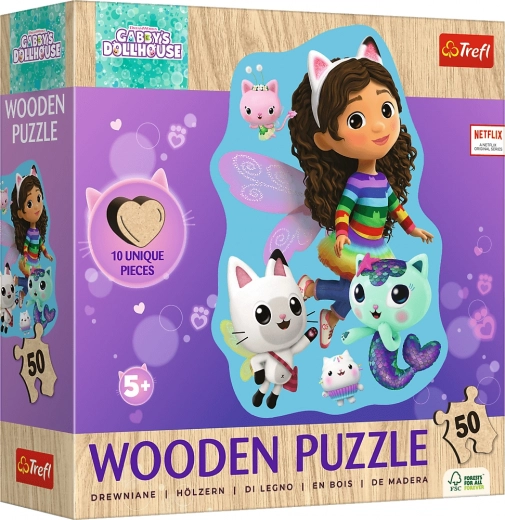Gabyn varázslatos házikó fa puzzle 50 darabos