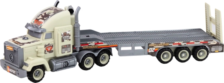 Nagy vontató pótkocsival technika szállításához