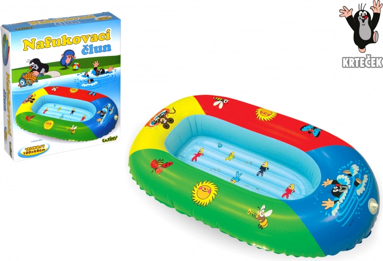 Felfújható gyerekcsónak Kisvakond motívummal