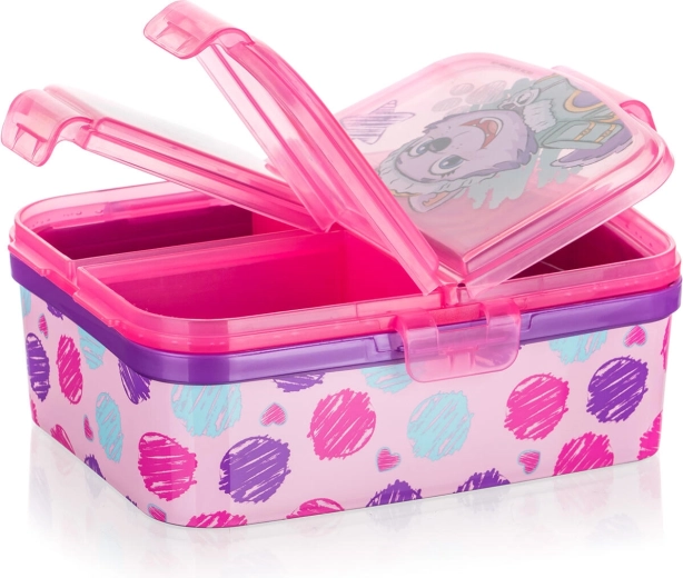 Osztott rekeszek az átlátható uzsonnához