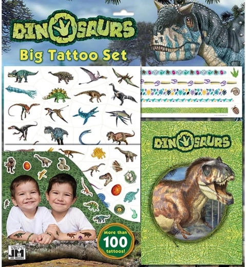 Nagy dinoszauruszos tetoválós szett
