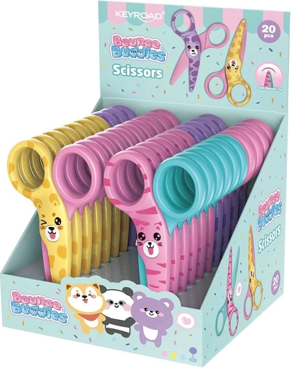 KEYROAD Állatkák gyerek biztonsági olló 10,5 cm