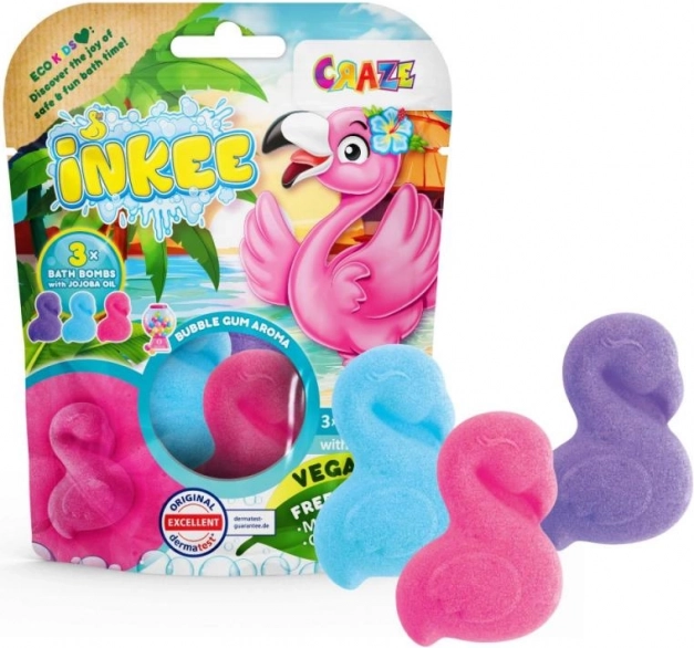 Inkee pezsgő fürdőbomba Flamingó 3×55 g