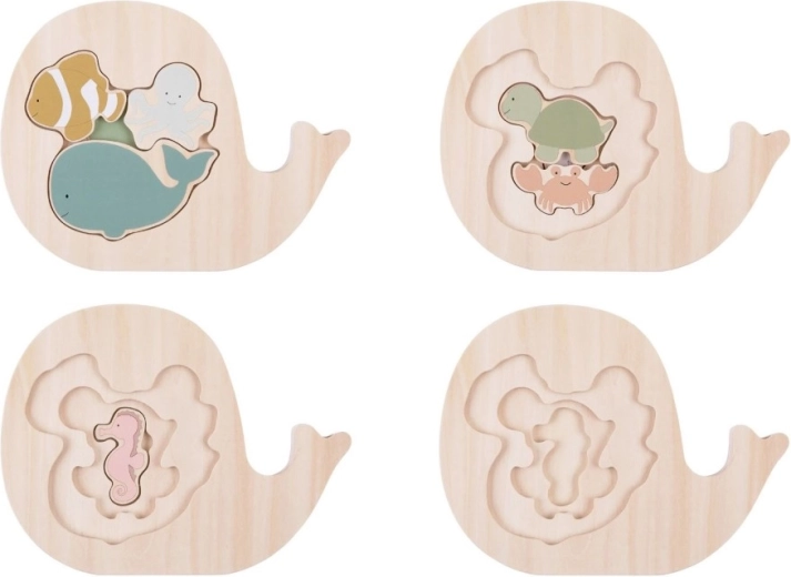 Jabadabado réteges fa puzzle tengeri állatok