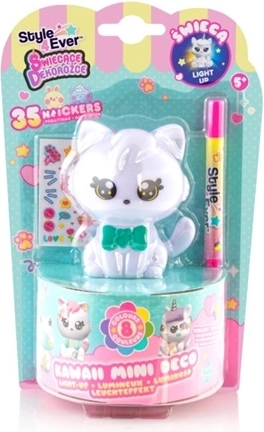 EPEE világító dekorfigura kawaii cica – kreatív DIY készlet