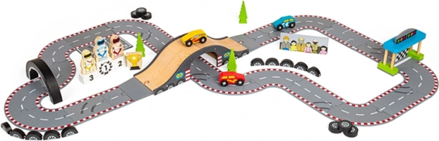 Bigjigs Rail fa versenypálya versenynap