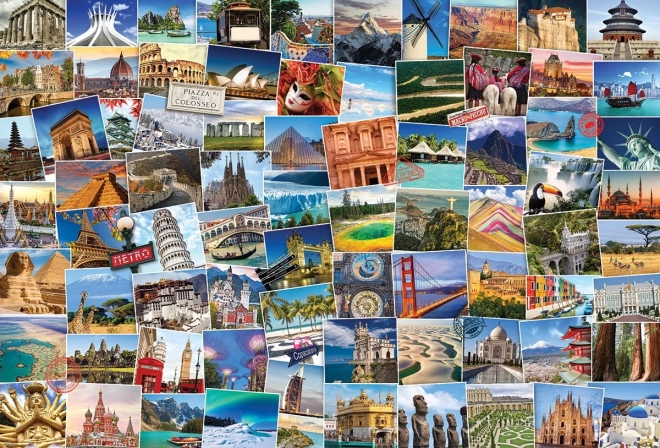 EUROGRAPHICS puzzle Világjáró 2000 darab