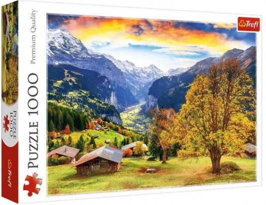 1000 darabos puzzle – festői alpesi falu Trefl
