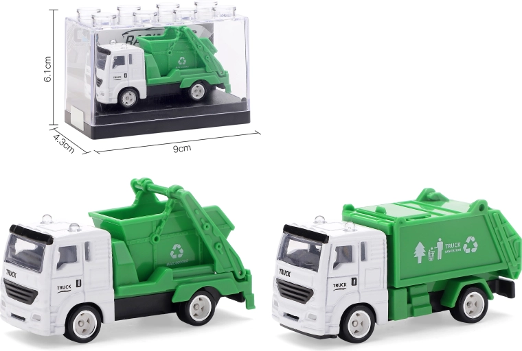 Fém szemétszállító modell 1:64