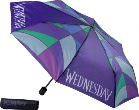 Összecsukható esernyő Wednesday mintával