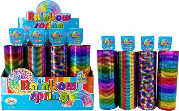 Nagy műanyag szivárvány szlalomrugó Rainbow Spring