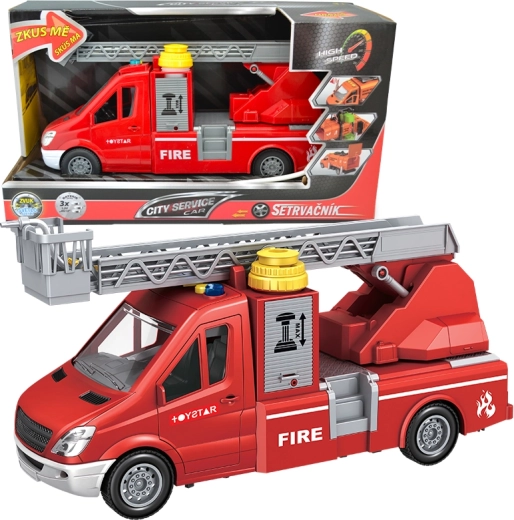 Tűzoltó furgon létrával és pumpával 1:14 CITY SERVICE CAR
