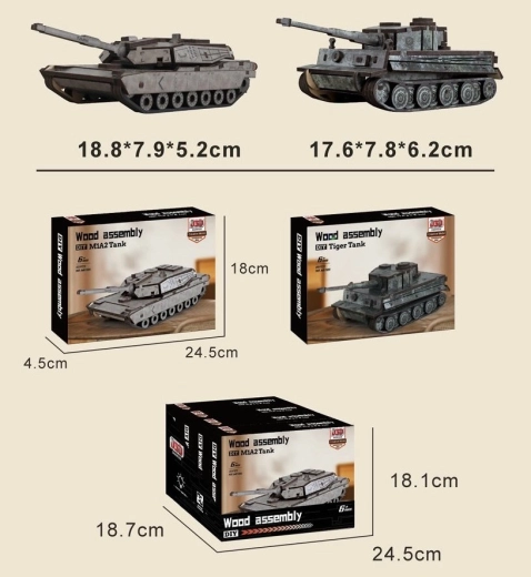Fa tank építőkészlet – 1 db