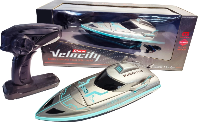 RC versenycsónak High Speed 1:16 ezüst-kék
