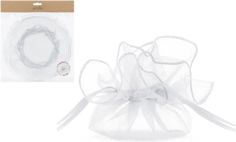 Fehér organza ajándéktasakok 25 cm