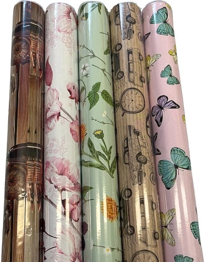 Luxus csomagolópapír 70 × 100 cm – 2 ív, vegyes minták