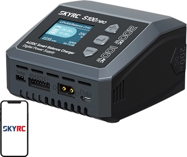 Intelligens AC/DC töltő SkyRC S100neo