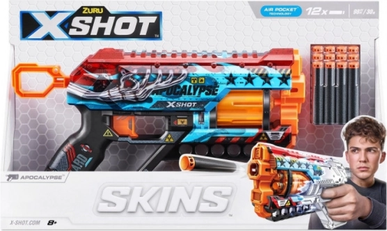 X-Shot Skins Griefer Apocalypse szivacslövedékes blaster, 12 lövedék
