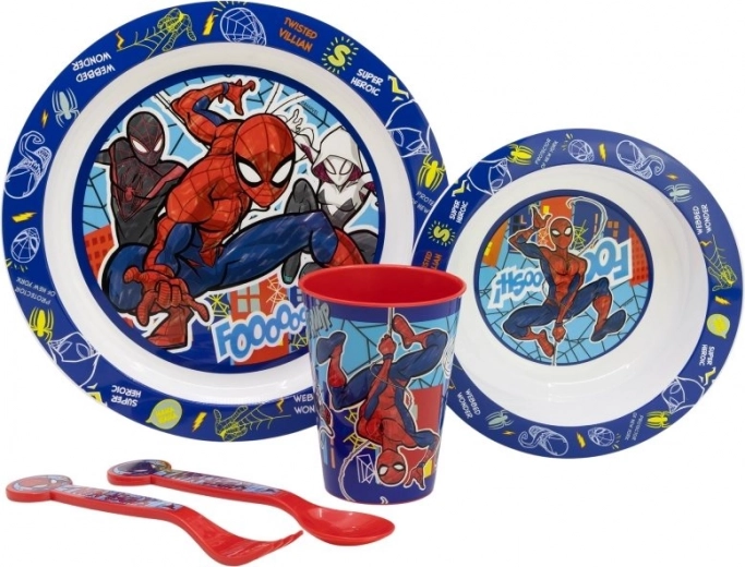 Gyermek étkészlet 5 az 1-ben SPIDERMAN (STOR)