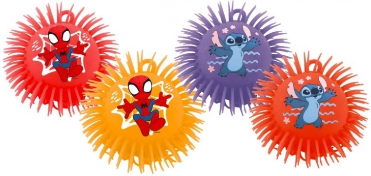 Bolyhos gumilabda 230 mm – SPIDEY és STITCH (vegyes minták)