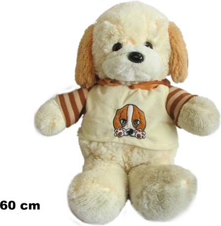Nagy plüss kutya pólóban 65 cm